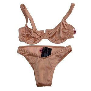 NWT South Beach Bikini Size 4 Peach Pink Swimwear